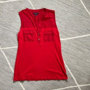 Banana republic, red sleeveless, top size medium